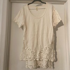 Free People Lace Trim Tunic